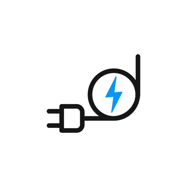 Moderne Elektrische Duurzame Plug Icon Vector — Stockvector