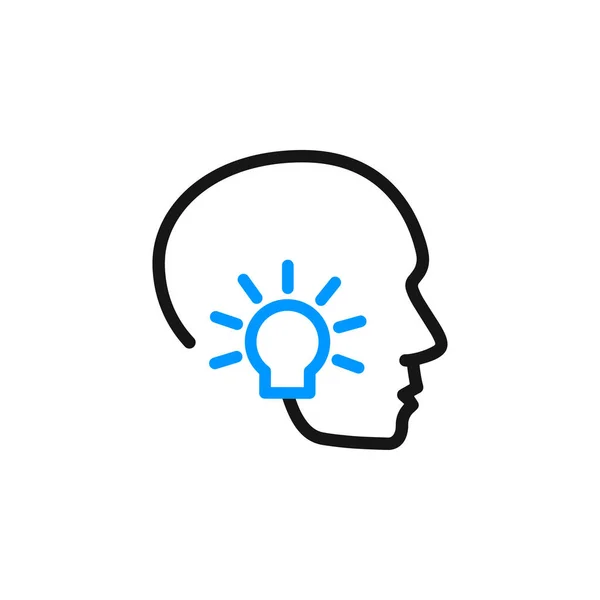 Brainstorming Creative Idea Human Physiology Icon — Stock Vector