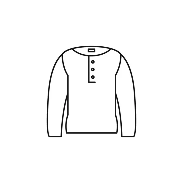 Sweat Shirt Mode Tissu Pour Hommes Icône — Image vectorielle