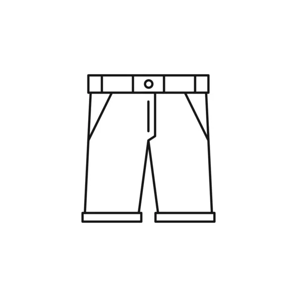 Homens Moda Elegante Jeans Pant Ícone Vetor —  Vetores de Stock