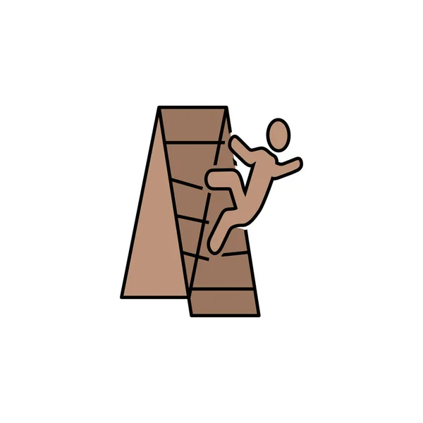 Stair Break Man Accident Icon Vector — Stock Vector