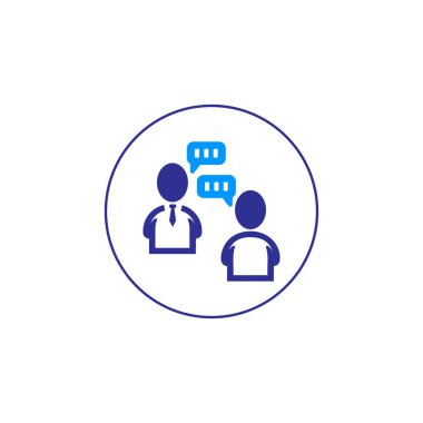 İş adamları konuşma simgesi vektörü