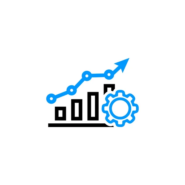 业务增长分析图表图标向量 — 图库矢量图片