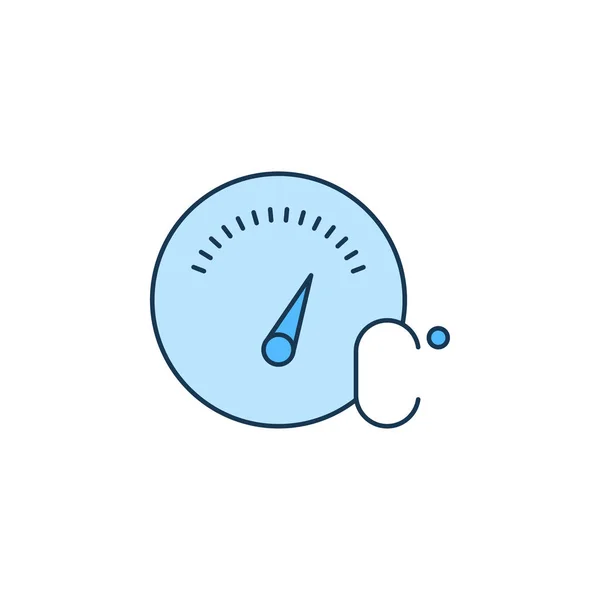 Fridge Cooler Measurement Meter Vector Icon — Stock Vector