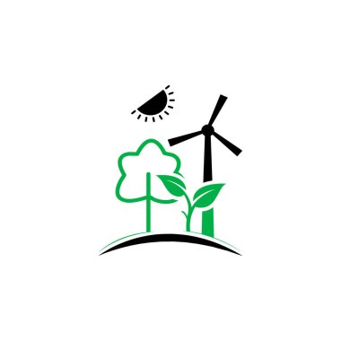 Ekoloji, doğa, çevre, bitki, yaprak simgesi