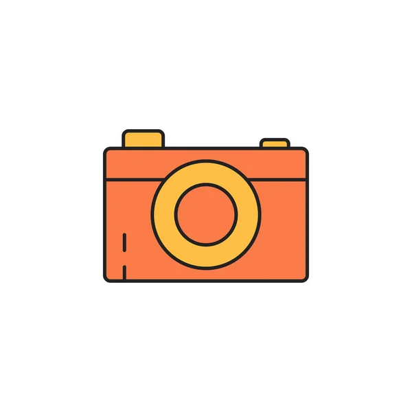 Summer Photography Camera Icon Vector — Stock Vector