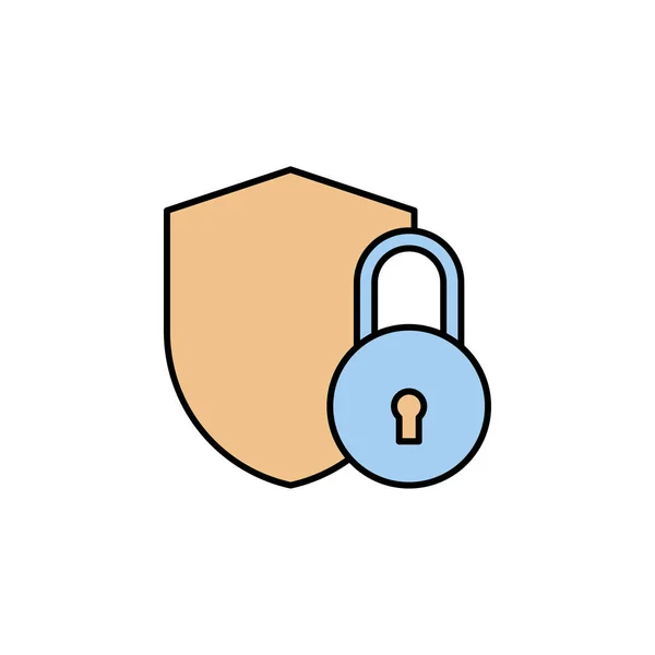 Security Settings Lock Icon Vector — Stock Vector