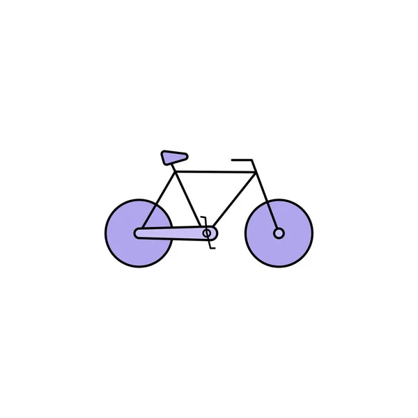 Icono Bicicleta Bicicleta Línea Icono Vector — Vector de stock