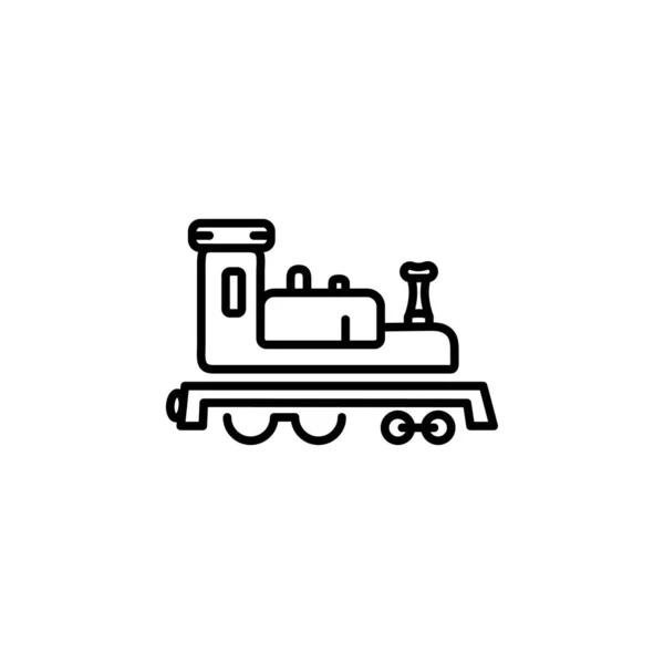 Fracht Erfindung Lokomotive Eisenbahn Spielzeug Eisenbahn Verkehrsikone — Stockvektor