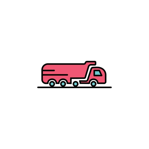 Viaje Camión Transporte Icono Vector — Vector de stock