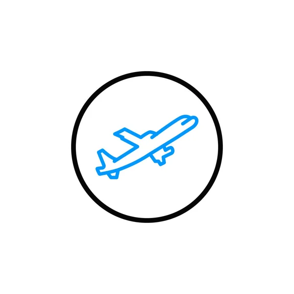 Travel Airplane Transport Icon Vector — Stock Vector