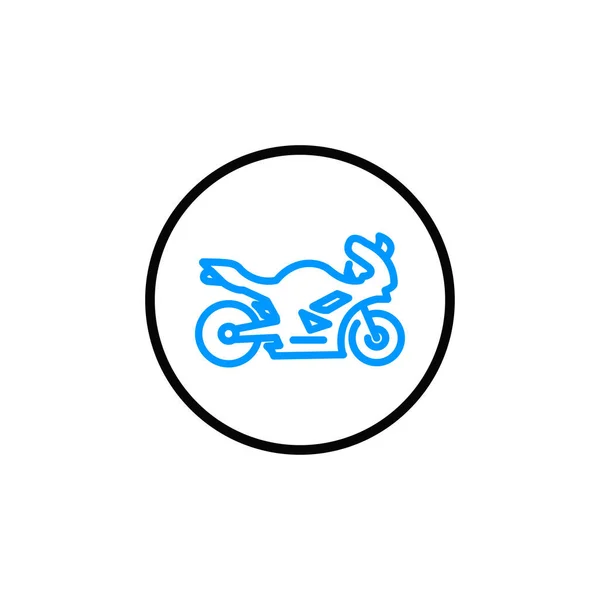 Вектор Піктограми Транспортного Мотоцикла Подорожі — стоковий вектор