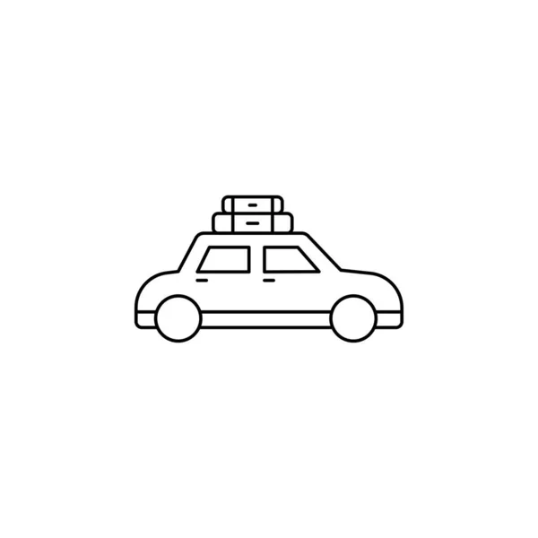 Viaje Coche Transporte Icono Vector — Archivo Imágenes Vectoriales