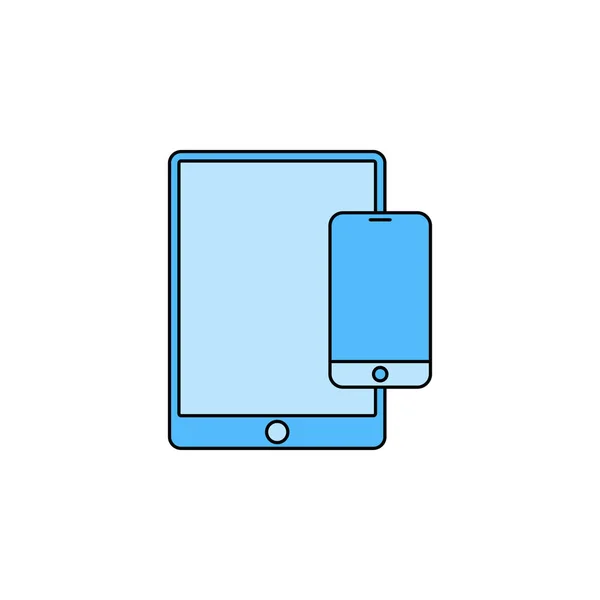 Smart Mobile Tablet Icon Vector — Stock Vector