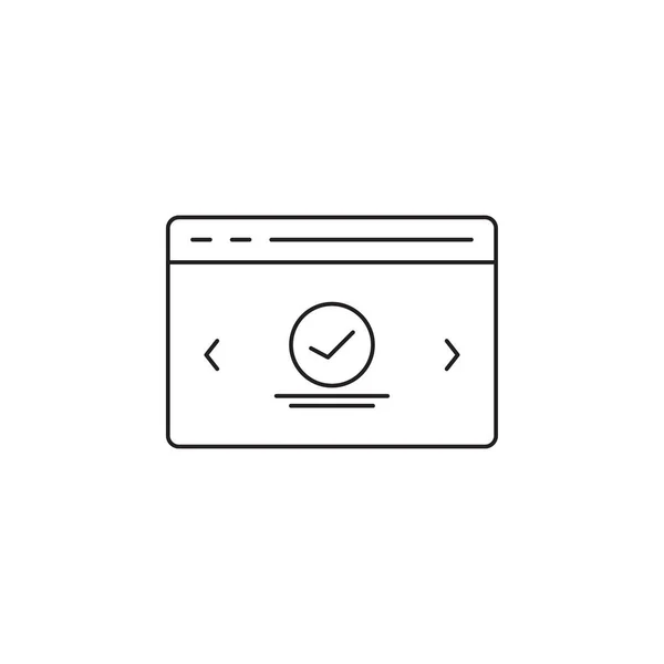 Prueba Éxito Signo Wireframe Icono — Vector de stock