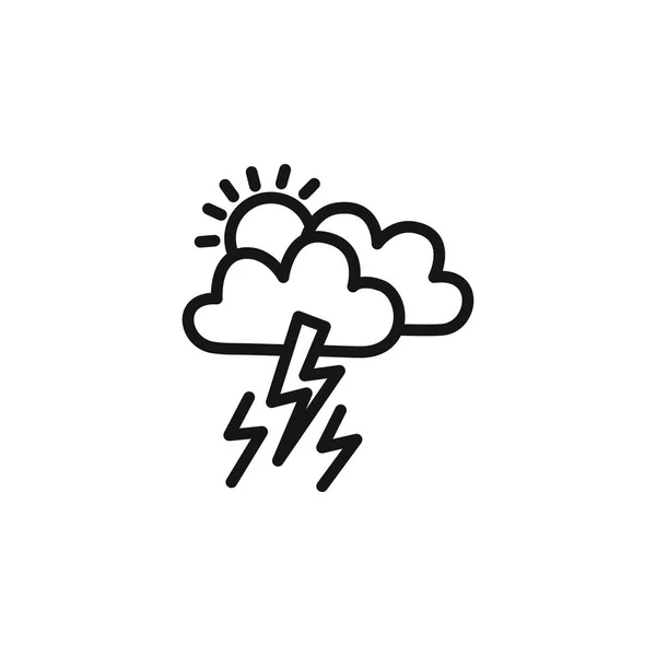 Überraschende Wetterwolke Mit Sonne Und Regen — Stockvektor