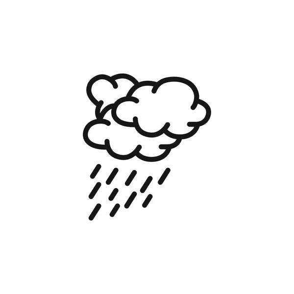 Yağmur Simgesi Çizgili Kötü Hava Bulutu — Stok Vektör