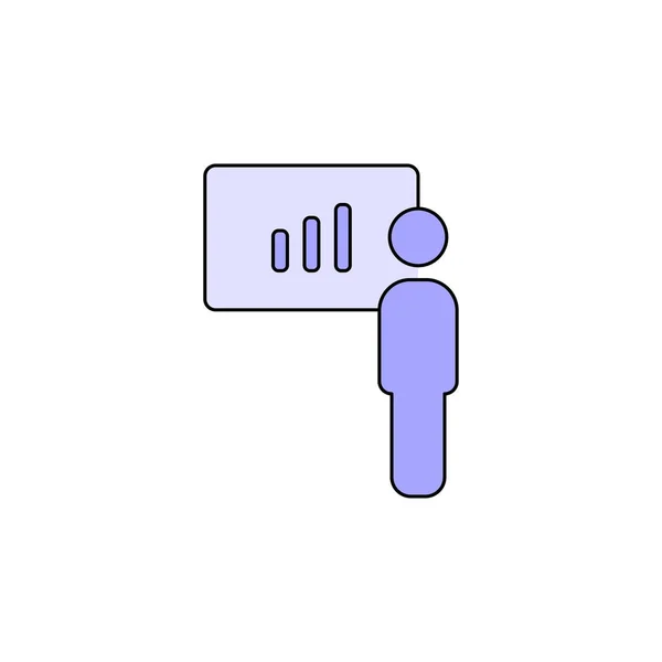 Business Training Präsentation Icon Vektor — Stockvektor
