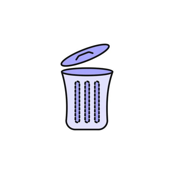 Poubelle Boîte Supprimer Icône Poubelle — Image vectorielle