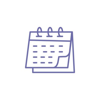 Takvim, günler, aylar, ofis, yıl simgesi