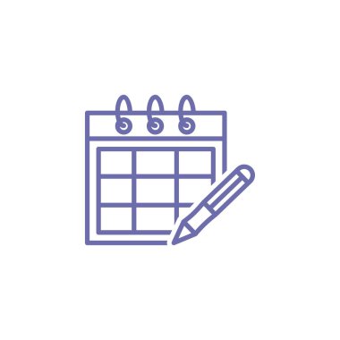 Zamanlama takvimi simgesi vektörünü yaz