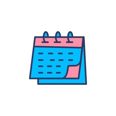 Takvim, günler, aylar, ofis, yıl simgesi