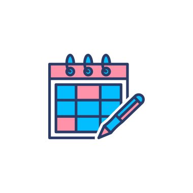 Zamanlama takvimi simgesi vektörünü yaz