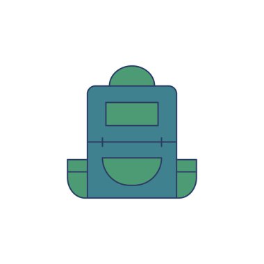 Sırt çantası, kamp, seyahat simgesi