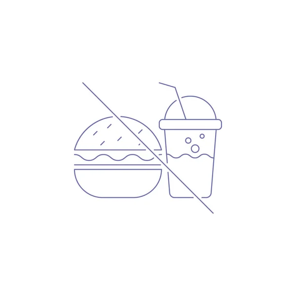 Drankjes Hamburger Fast Food Icoon — Stockvector