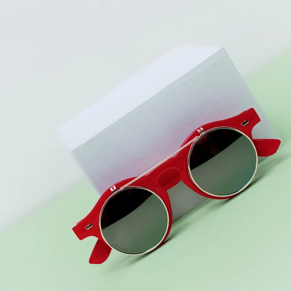 Steampunk Fashion Style Glasses. Minimalismo — Fotografia de Stock