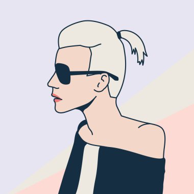 Moda sarışın. Minimalizm. Pop sanat tarzı.