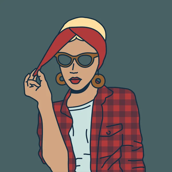 Loira em estilo retro. Pop arte moda . — Vetor de Stock