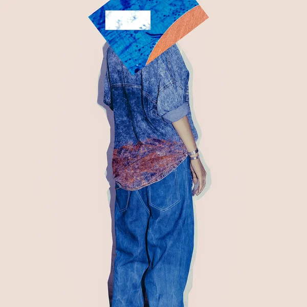 Jeans Philosophy. Fashion Denim. Urban style — Stock Photo, Image