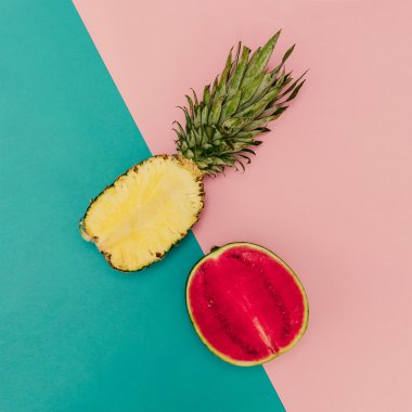 Tropikal Mix. Ananas ve karpuz. En Küçük Biçim