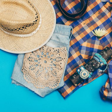 Boho ve ülke karışımı. Moda Giyim ve Aksesuar Bayan