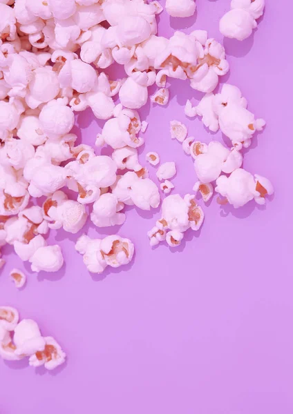 Trendy Minimal Popcorn Hintergrundtapete Heimkino Konzept — Stockfoto