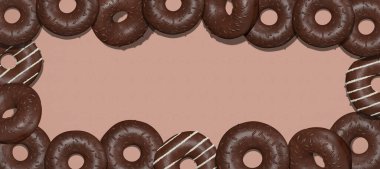 3D render moda kolajı düz yerde yatıyor