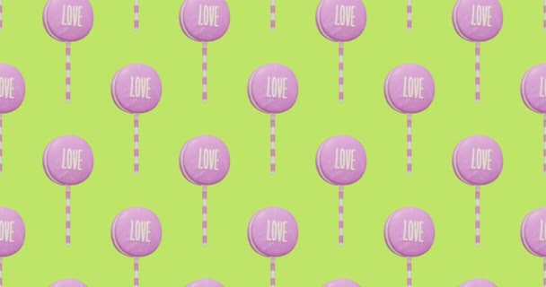 Minimum Hareketli Sanat Tatlı Şeker Parti Dükkanı Sevgililer Günü Harika — Stok video