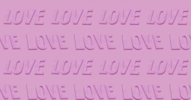 Minimum hareketli 3D sanat. Tatlı, şeker, parti dükkanı, sevgililer günü, harika bir konsept. 4k video