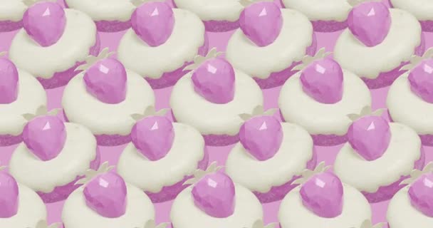 Minimale Bewegung Kunst Süßes Süßigkeiten Party Shop Valentinstag Tolles Konzept — Stockvideo