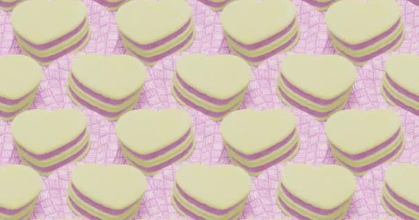 Minimale Bewegung Kunst Süßes Süßigkeiten Party Shop Valentinstag Tolles Konzept — Stockvideo