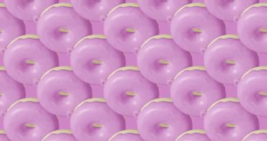 Minimum hareketli 3D sanat. Tatlı, şeker, parti dükkanı, sevgililer günü, harika bir konsept. 4k video