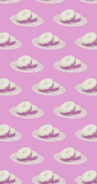 Minimum hareketli 3D sanat. Tatlı, şeker, parti dükkanı, sevgililer günü, harika bir konsept. 4k video