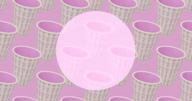 Minimum hareket tasarımı. 3D yaratıcı Tatlı, şeker, parti dükkanı, doğum günü partisi, harika konsept 4k video