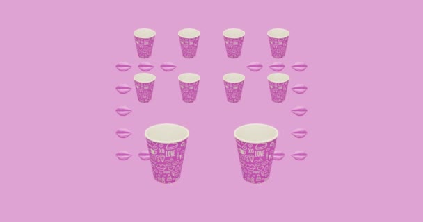 Minimální Pohybový Design Kreativní Sweet Cukroví Party Shop Narozeninová Oslava — Stock video