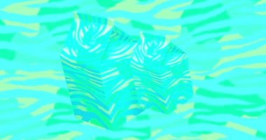 Minimum hareket tasarımı. 3D yaratıcı gıda soyut hayvan desenli uzay 44k video yiyecek, sağlık, vejetaryen gıda konsepti.