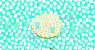 Minimum hareketli 3D sanat. Yer çekiminde minimum animasyon. Moda hayvan baskısı tasarımı 4k video.