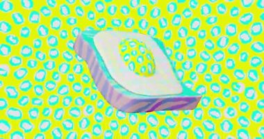 Minimum hareketli 3D sanat. Yerçekimi uzayında animasyon. Moda hayvan baskısı tasarımı 4k video.