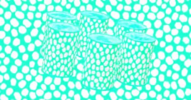 Minimum hareketli 3D sanat. Yerçekimi uzayında animasyon. Moda hayvan baskısı tasarımı 4k video.