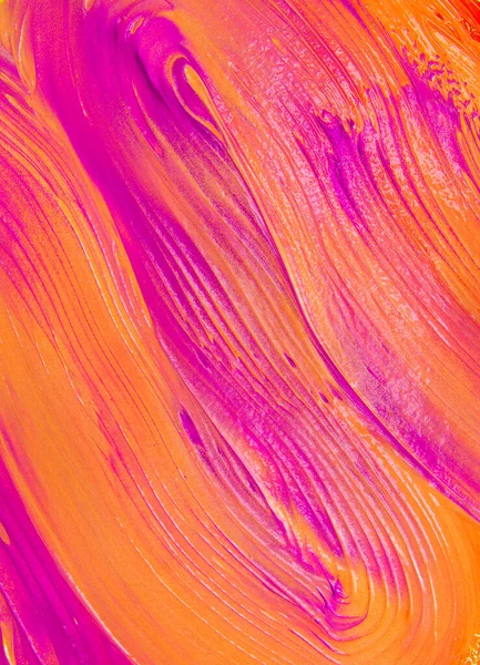 Розовый Оранжевый Хаос Смешанный Фон Краски Минимальная Абстрактная Кремовая Текстура — стоковое фото